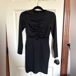 Express cut out black mini dress